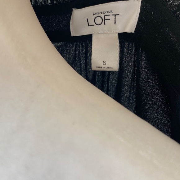Ann Taylor LOFT Silk Chiffon Sleeveless Dress with Ruffle Collar Dress Size 6 - Picture 10 of 10